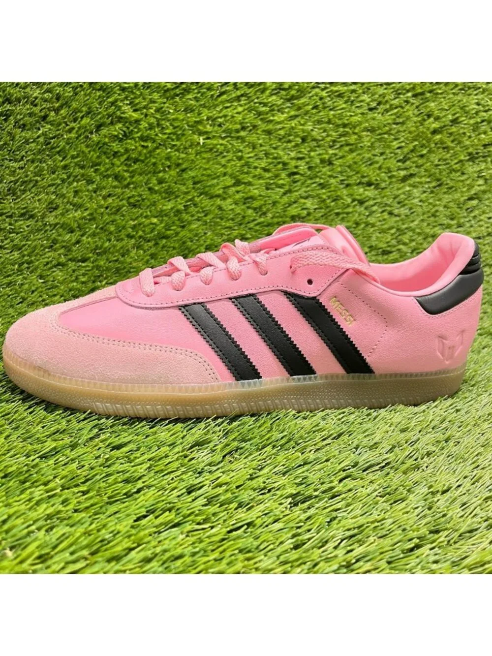 Adidas Samba Inter Miami CF x Messi Mens Size 11 Pink Athletic Shoes Sneakers